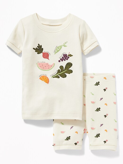 View large product image 1 of 1. Fruits & Veggies Graphic Sleep Set For Toddler & Baby