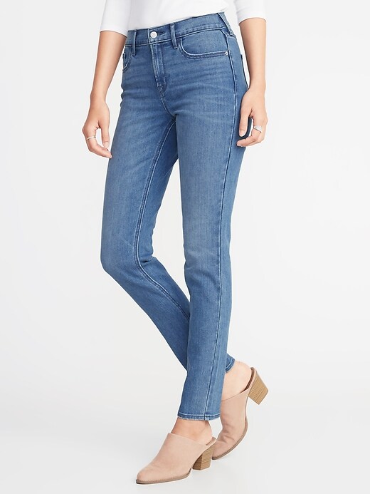 View large product image 1 of 3. Mid-Rise Straight Jeans for Women