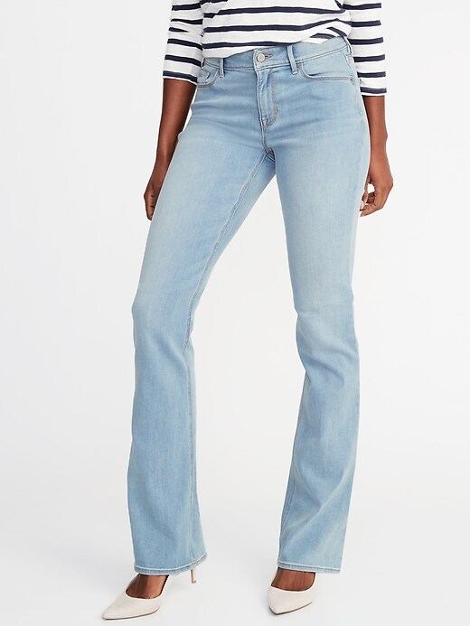 View large product image 1 of 1. Mid-Rise Boot-Cut Jeans for Women