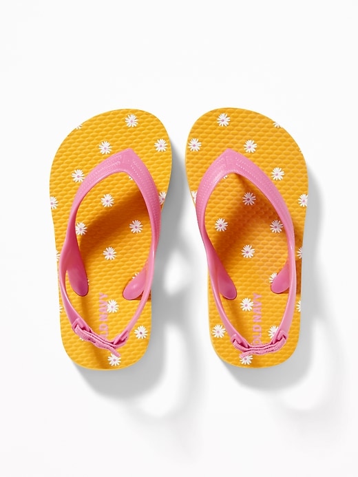 View large product image 1 of 1. Printed Flip-Flops For Toddler Girls