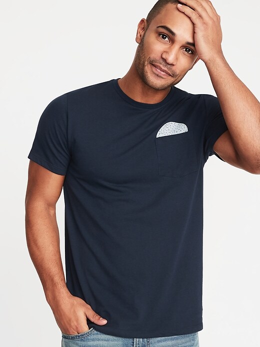 Image number 1 showing, Graphic Soft-Washed Pocket Tee