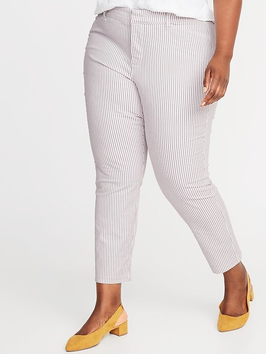 View large product image 1 of 3. Mid-Rise Secret-Slim Pockets Plus-Size Pixie Chinos