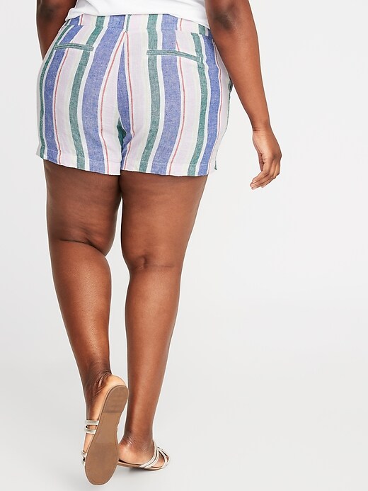 View large product image 2 of 3. Mid-Rise Printed Plus-Size Everyday Shorts - 5-Inch Inseam