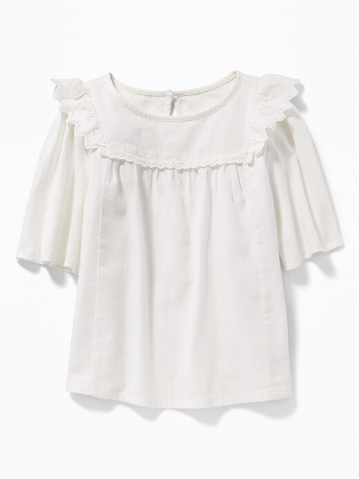 View large product image 1 of 3. Zig-Zag Ruffle Swing Top for Girls