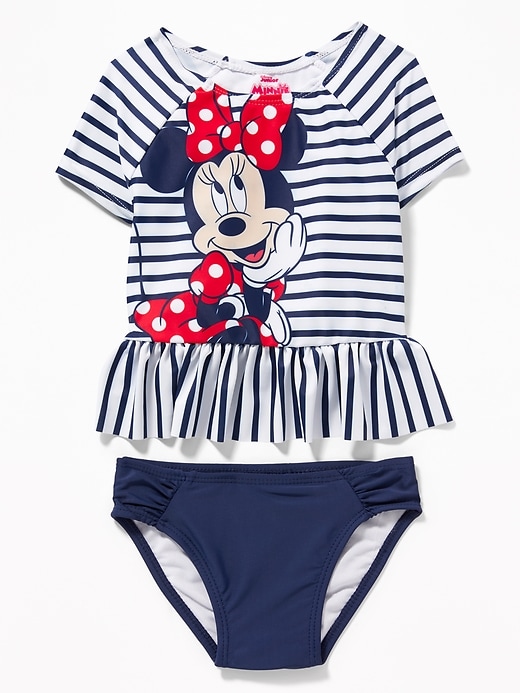 View large product image 1 of 2. Disney© Minnie Mouse Rashguard Swim Set for Toddler Girls