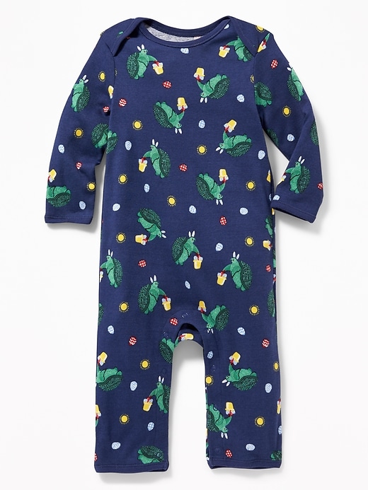 View large product image 1 of 1. Easter-Print One-Piece for Baby