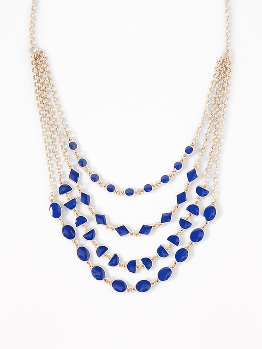 View large product image 1 of 2. Layered-Stone Statement Necklace For Women
