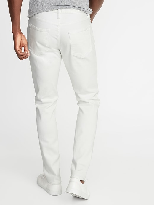 View large product image 2 of 2. Slim Built-In Flex All-Temp White Jeans