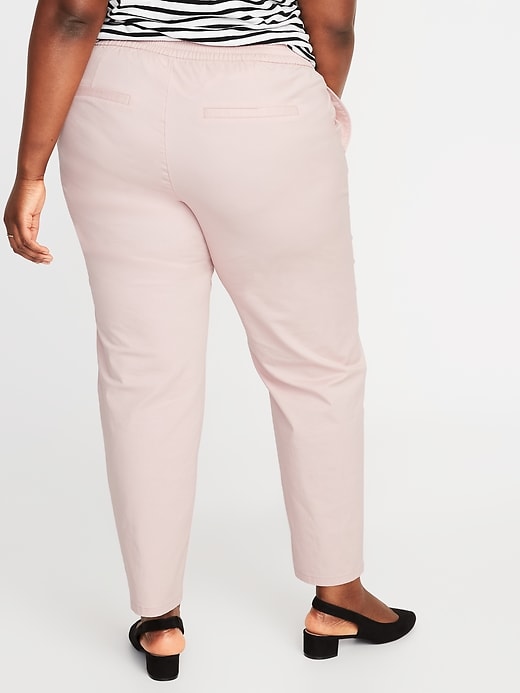 View large product image 2 of 2. Mid-Rise Secret-Slim Pockets Plus-Size Anytime Pull-On Chinos