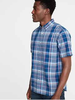 Regular-Fit Plaid Built-In Flex Everyday Shirt for Men