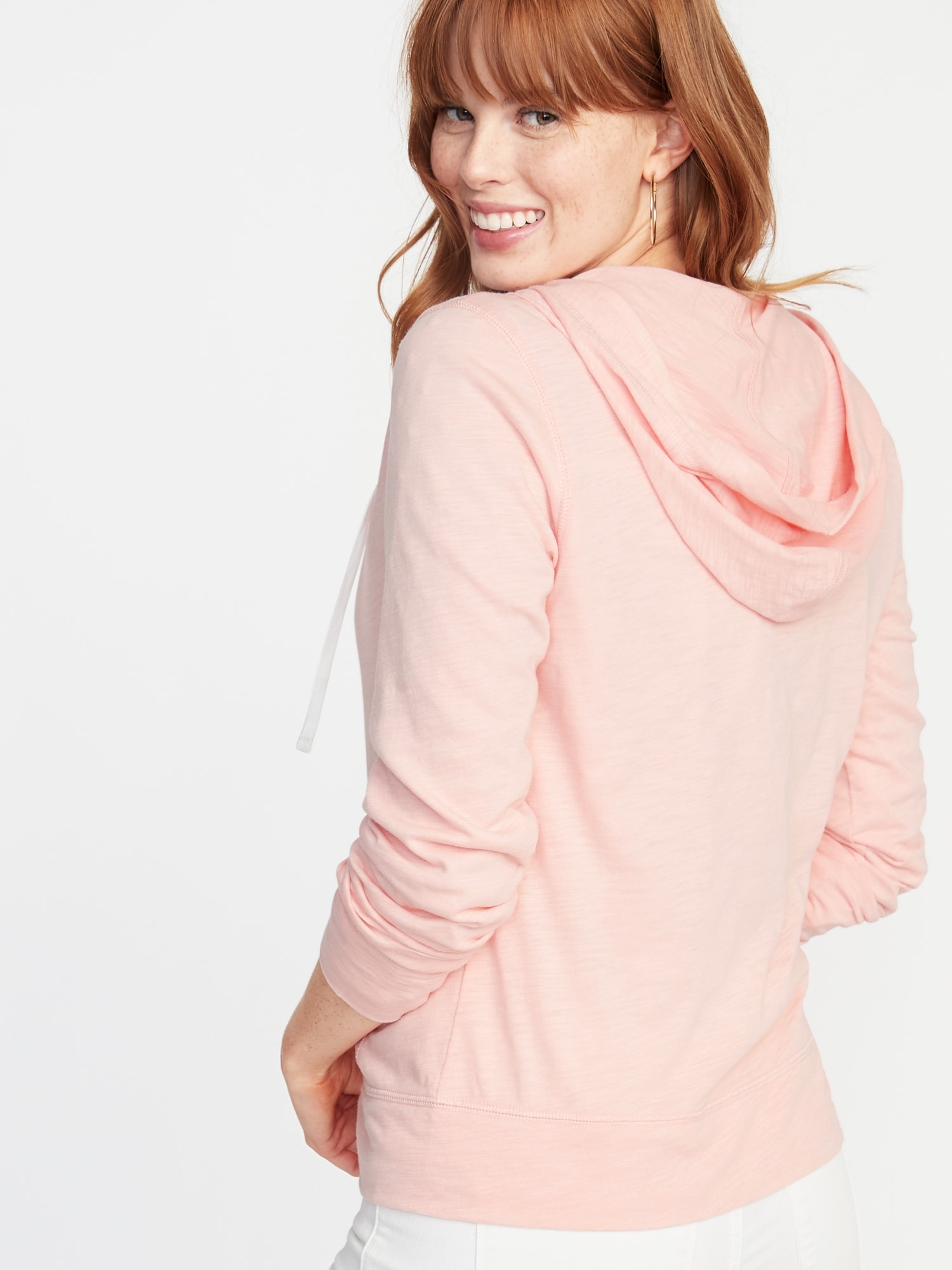 Lightweight Slub-Knit Zip Hoodie for Women | Old Navy