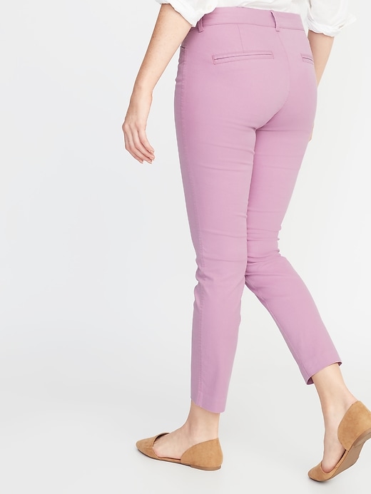 View large product image 2 of 3. Mid-Rise Pixie Chino Ankle Pants for Women