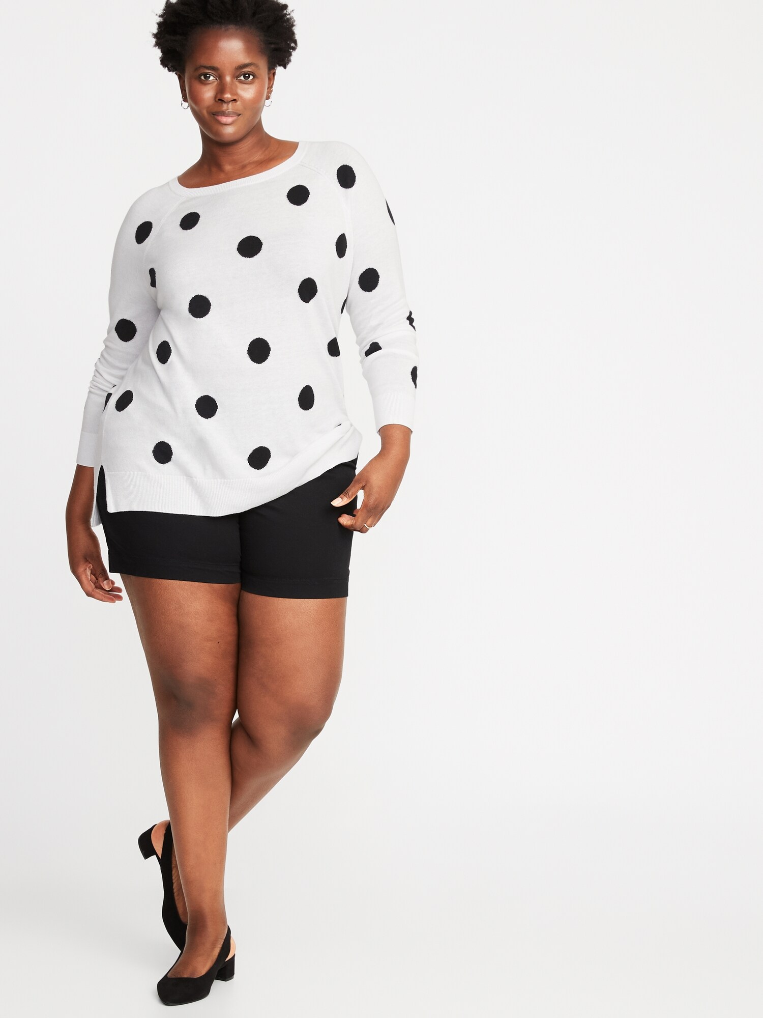 Plus size polka dot sweater hotsell