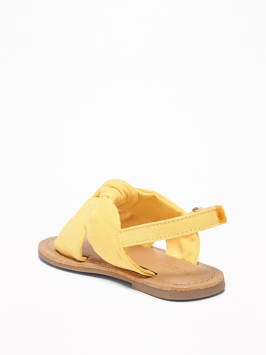 View large product image 2 of 4. Twisted Faux-Suede Sandals For Toddler Girls