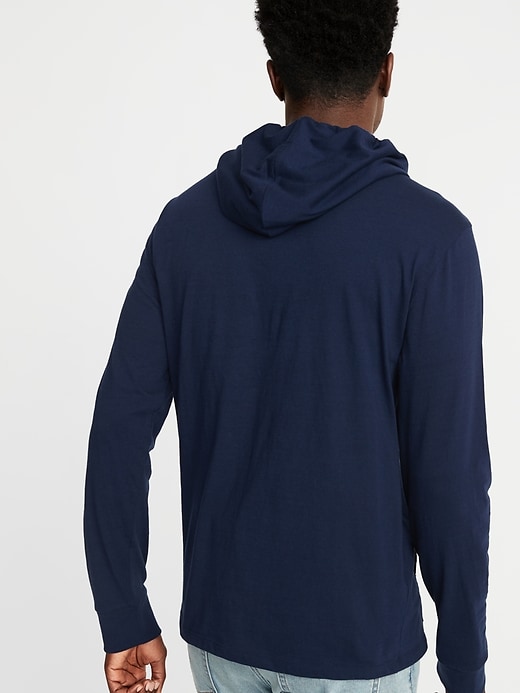 Image number 2 showing, Soft-Washed Chest-Stripe Tee Hoodie