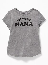 View large product image 3 of 3. "I'm With Mama" Tee for Toddler Girls