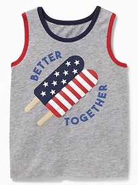 View large product image 3 of 3. Americana-Graphic Tank for Toddler Boys