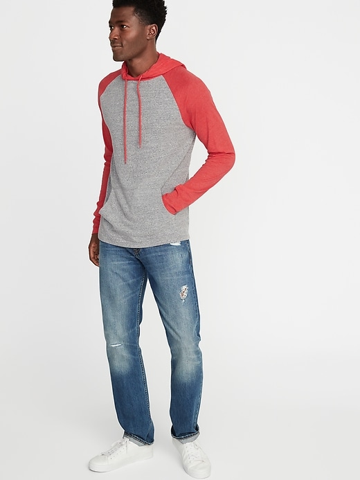 Image number 3 showing, Soft-Washed Color-Blocked Tee Hoodie
