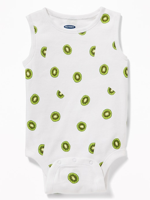 View large product image 1 of 1. Printed Sleeveless Bodysuit for Baby