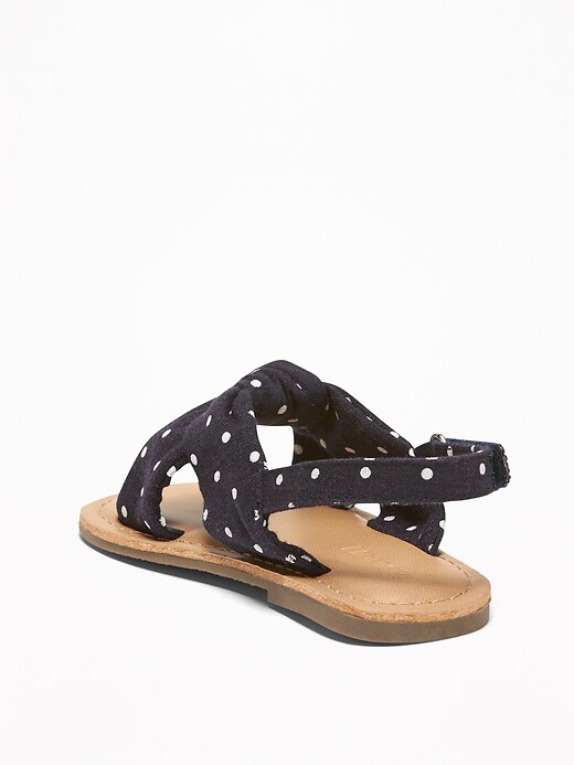 View large product image 2 of 4. Polka-Dot Twisted Sandals For Toddler Girls