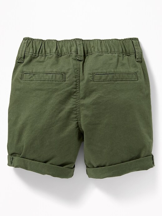 View large product image 2 of 2. Cuffed Twill Bermudas for Toddler Girls