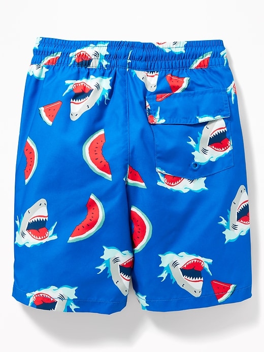 View large product image 2 of 2. Printed Swim Trunks For Boys