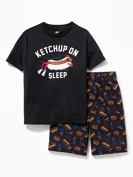 View large product image 1 of 1. Graphic Pajama Set For Boys