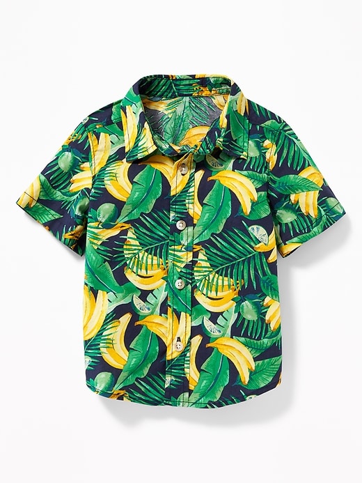 old navy mens banana shirt