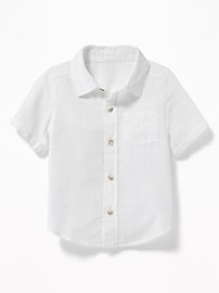 View large product image 4 of 4. Soft-Washed Dobby Shirt for Toddler Boys
