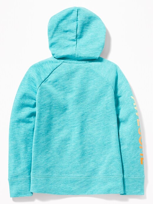 View large product image 2 of 2. Graphic Slub-Knit Zip Hoodie for Girls