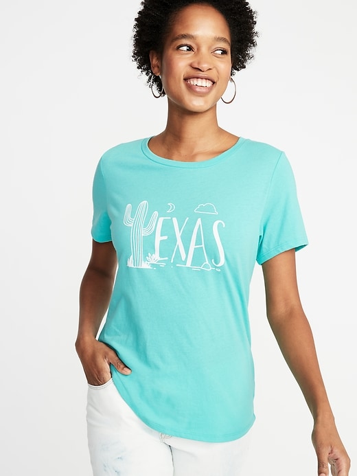 View large product image 1 of 1. Relaxed Texas-Graphic Tee For Women
