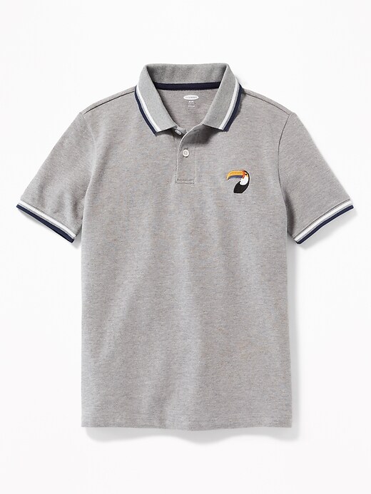 View large product image 1 of 3. Relaxed Built-In Flex Graphic Polo For Boys