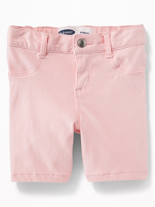 View large product image 1 of 2. Pink 24/7 Jean Bermuda Shorts for Toddler Girls