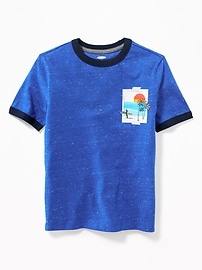 View large product image 3 of 3. Graphic Ringer Tee For Boys