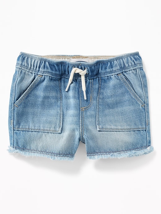 View large product image 1 of 1. Pull-On Denim Cutoffs for Toddler Girls