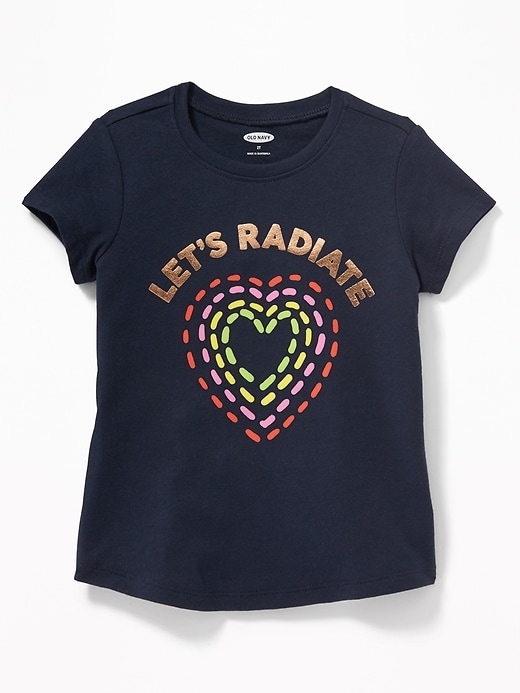 View large product image 2 of 2. Graphic Crew-Neck Tee for Toddler Girls