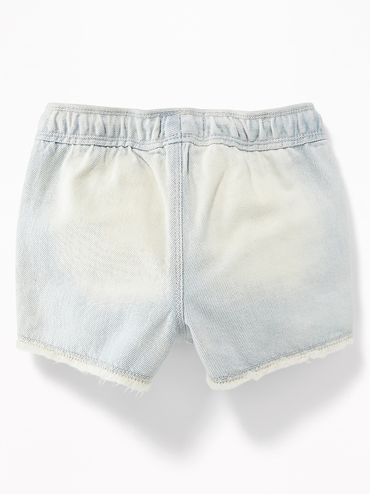 View large product image 2 of 2. Pull-On Denim Cutoffs for Toddler Girls
