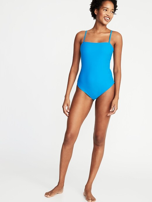 Image number 3 showing, Square-Neck Swimsuit for Women
