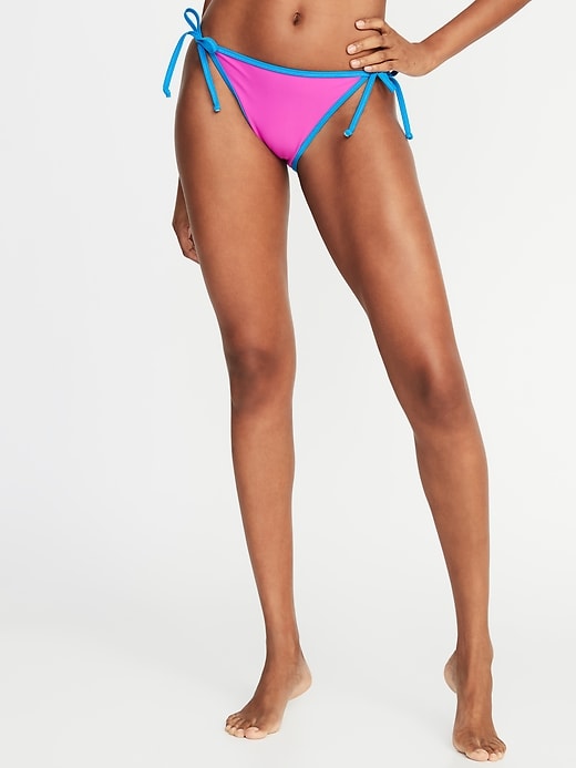 View large product image 1 of 1. String-Bikini Swim Bottoms for Women