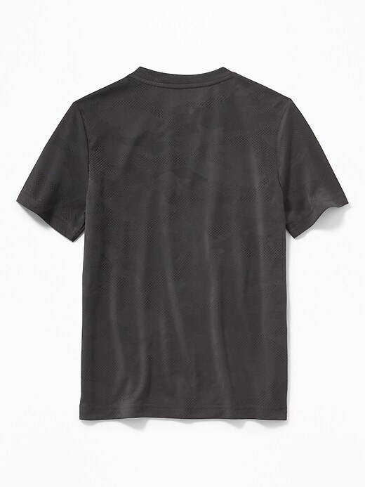 View large product image 2 of 3. Go-Dry Color-Blocked Mesh Tee for Boys