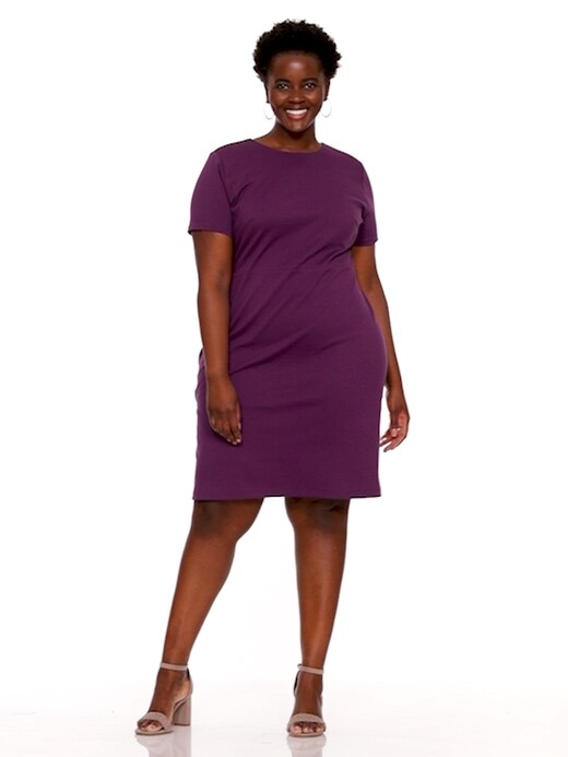 Ponte-Knit Plus-Size Sheath Dress | Old Navy