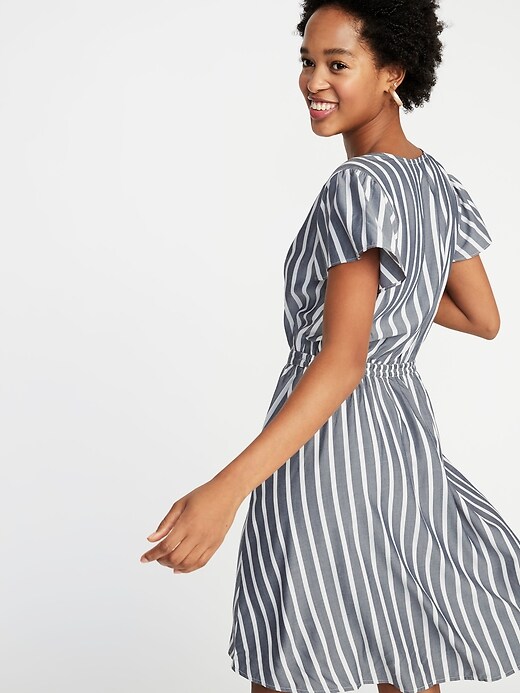Image number 2 showing, Waist-Defined Striped Dress for Women