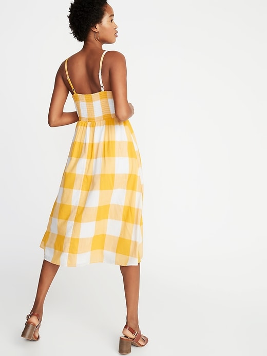 Image number 2 showing, Fit & Flare Gingham Cami Midi Dress for Women