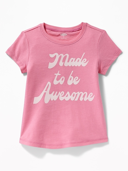 View large product image 2 of 2. Graphic Crew-Neck Tee for Toddler Girls