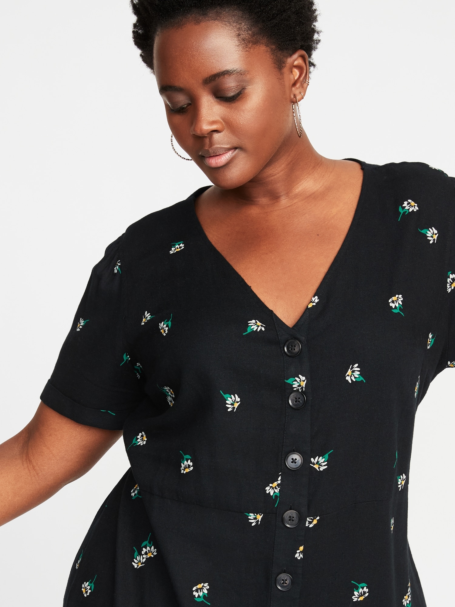 Waist Defined No Peek Plus Size Floral Midi Old Navy 