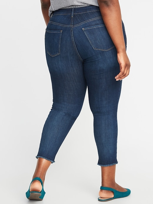 Image number 2 showing, High-Waisted Secret-Slim Pockets Plus-Size Released-Hem Cropped Rockstar Jeans