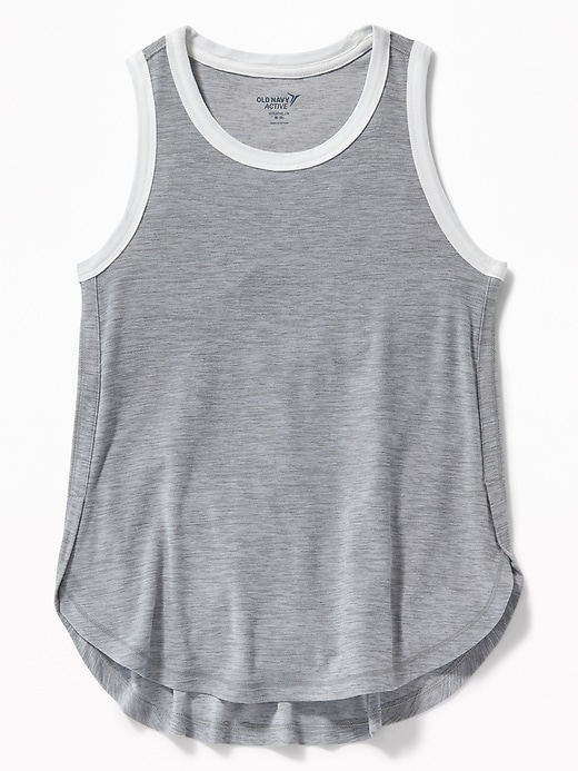 View large product image 1 of 3. Ultra-Soft Breathe ON Built-In Flex Tulip-Hem Tank for Girls