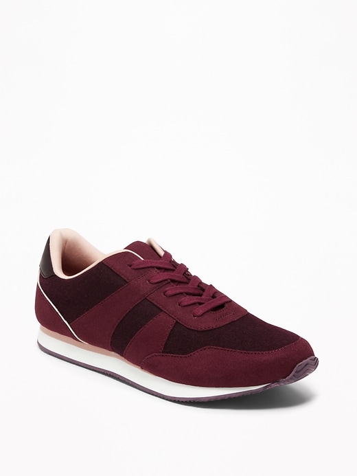 View large product image 1 of 1. Retro Brushed-Felt Sneakers for Women