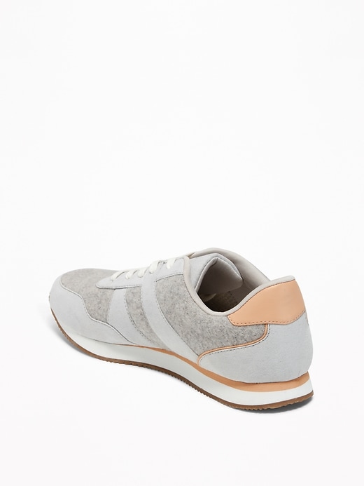 Image number 4 showing, Retro Brushed-Felt Sneakers for Women