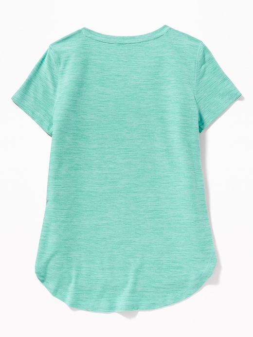 View large product image 2 of 3. Ultra-Soft Breathe ON Built-In Flex Tulip-Hem Tee for Girls